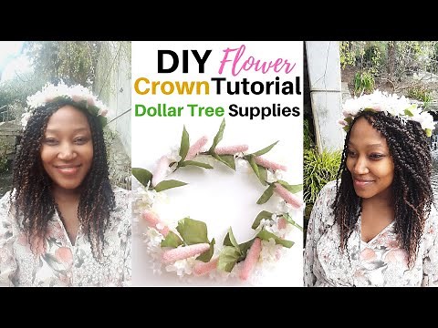 DIY Flower Crown Tutorial Using Dollar Tree Supplies | Tutorial | EASY