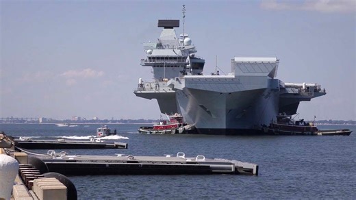 Allied power at sea: HMS Queen Elizabeth reaches Norfolk