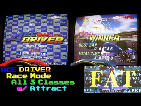[Ace Driver] Race Mode Playthrough - All 3 Classes [Real Arcade]