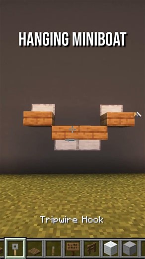 Hanging Miniboat in Minecraft! #minecraft #minecraftguide #minecraftshorts #minecrafthowto
