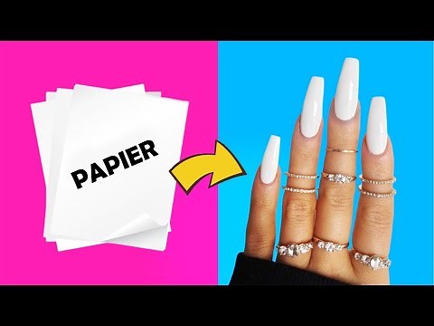 DIY - HOW TO MAKE WATERPROOF FAKE NAILS FROM "PAPER" AT HOME - NAILING