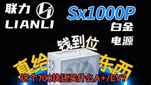 爱国者EV1000线材升级版？-联力SX1000P白金全模组电源开箱还给编织线，拆解，线材，优缺点，1000W电源