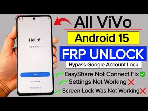All Vivo FRP Bypass 2026 Android 15 | Google Account Remove | EasyShare App Not Connect | Without PC