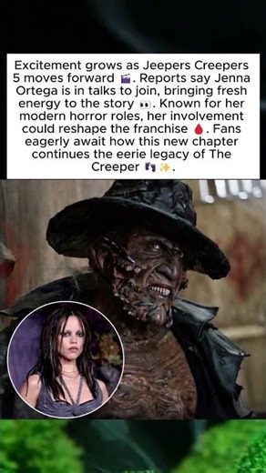 Jeepers Creepers 5 Update: Jenna Ortega in Talks for New Role #JeepersCreepers5, #JennaOrtega