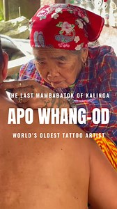 Meeting and getting inked by a living legend Apo Whang-Od, considered as the oldest mambabatok (traditional Kalinga tattooist). At the age of 108, she is also the worlds oldest tattoo artist.🇵🇭 . . . . . #ApoWhangOd #Buscalan #BuscalanVillage #Philippines #tramline #philippinestravel #tattoos #travelphotography #travel #travelblogger | Buscalan Tinglayan, Kalinga