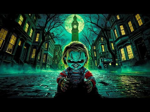 4K Horror Chucky Doll Ambience 🤡 Rain Sound & Halloween Music for Study & Chill Night 🌧️🎃