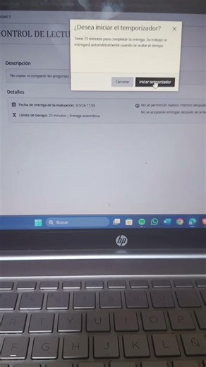 Resultado de mi control de lectura