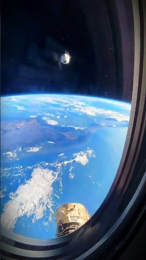 The exact moment Dragon departs the space station #spacex #iss #nasa