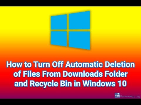 How to Turn Off Automatic Deletion of Files From Downloads Folder and Recycle Bin in Windows 10