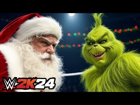 Holiday Showdown! Santa Takes in The Grinch in WWE 2K24