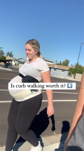 Coco and Esther on Instagram: "Is Curb Walking Really Worth It? Curb walking is a fantastic way to help open your pelvis and encourage baby to get into an optimal position. That little asymmetry (one foot on the curb, one foot on the ground) creates gentle shifts in your pelvis that can help your baby move down. It’s especially great if baby is hanging out high or not quite engaged yet! But full transparency… this was me at 41 weeks, curb walking like my life depended on it, desperately trying t