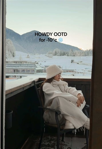OOTD for -10°c ❄️🤍 - Howdy Est Sweater - Alla Pants - Howdy Wool Scarf - Ted Bucket Hat - Maida Boots 🛒Order www.howdyofficial.com Line : @howdycoat #fashiontrend #OOTD #winterfashion #Outfitinspo #winterootd