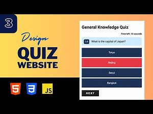 Build A Quiz Website Using HTML, CSS & JavaScript (Part 3)