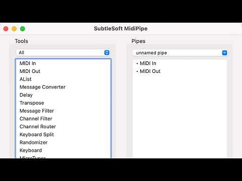 MidiPipe tutorial 1: basics