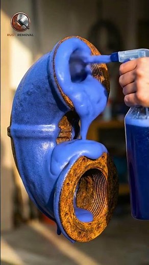 Before & After Rust Removal on Pipe Elbow 😮 #Shorts #diy #rustremoval #satisfying #beforeafter