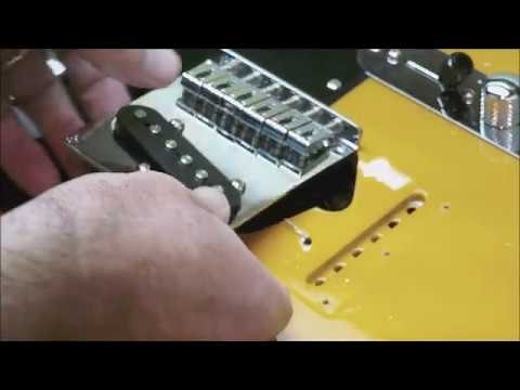 Telecaster mod with piezo pickup
