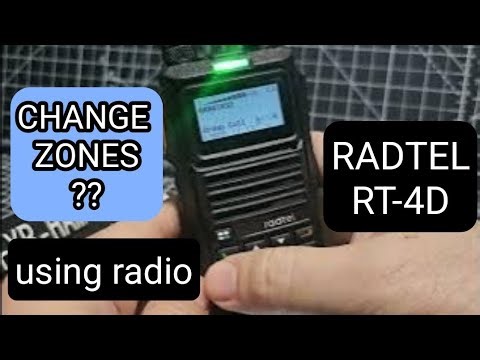 RADTEL RT4D - Change Zones Using Radio ?