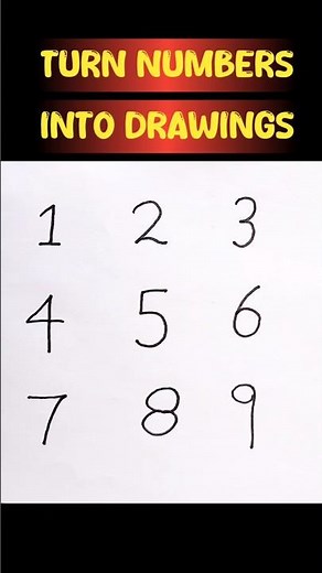 Turn Numbers into Drawings😍 #drawing #art #fun