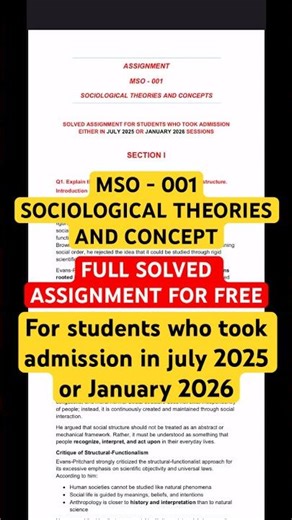 IGNOU MSO 001 Solved Assignment 2025-26 | IGNOU MSO 001 Solved Assignment 2025-26 #ignoumso #mso001