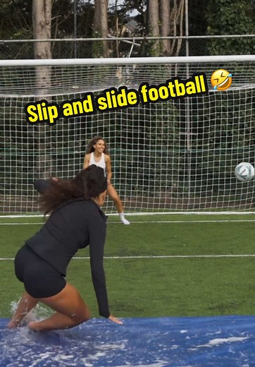 Brazilian Slip and Slide Soccer Fun