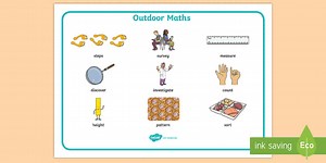 Outdoor Maths Learning Word Mat