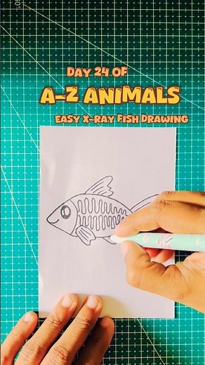 🐠 How to Draw A X-Ray Fish | Drawing & Coloring Easy Fish for Kids Easy Fish Drawing Step by Step