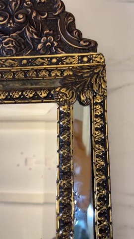 Ornate French Antique Mirror With Bronze Decoration and Beveled Glass - Etsy