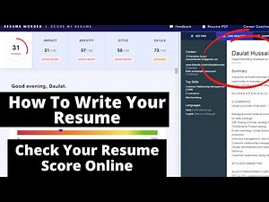 How To Write Resume | Resume Worded Tool | Check Your Resume Score Online | Tips For Writing Resume