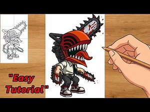How to Draw Denji Chibi from Chainsaw Man – Very Easy Step-by-Step Anime Drawing for Beginners