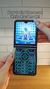 4.2K views · 58 reactions | Ready to time travel?  Discover the Retro Razr Mode on your Motorola and relive the nostalgia of the classic Razr flip with a modern twist! ✨ What other tutorials do you want to see? #Motorola #Nostalgia #Razr50 #HelloMoto #HiddenGems #EasterEggs | Motorola UK | Facebook