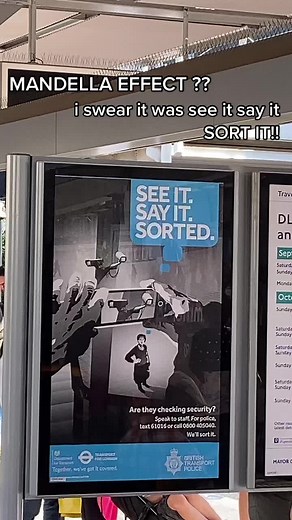 Mandela Effect: The Mystery of 'See it, Say it, Sort it' Meme