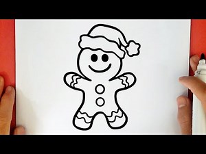 COME DISEGNARE UN OMINO DI PAN DI ZENZERO PER NATALE