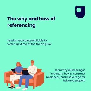 We know that referencing can be daunting, but don’t panic! We’re here to help. If you’re new to referencing or need a refresher, join us on Wednesday 28 August at 12:30pm for an interactive session on ‘The Why and How of Referencing’... 👇 https://ow.ly/S2cX50SNRag #OUstudents | The Open University Library