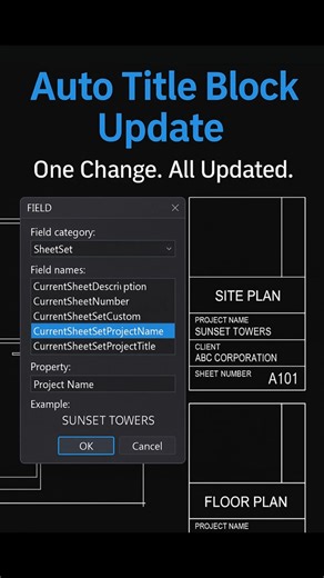 Stop Updating Title Blocks Manually — AutoCAD Sheet Sets Do It For You #AutoCAD #Shorts #CADtips