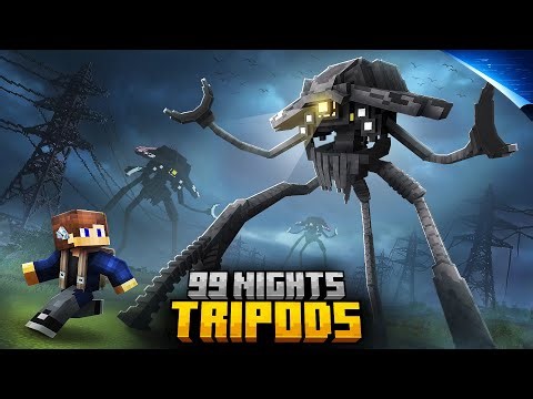 HIDING FROM TRIPODS FOR 99 NIGHTS IN THE WORLD OF TOWERS IN MINECRAFT!