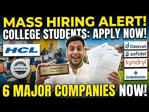 Volvo data analyst College students | HCL mass hiring, datavail, softdel, Kyndryl, Emerson - Hiring