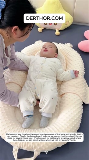 My husband saw how hard I was working taking care of the baby and bought this in-bed bassinet.