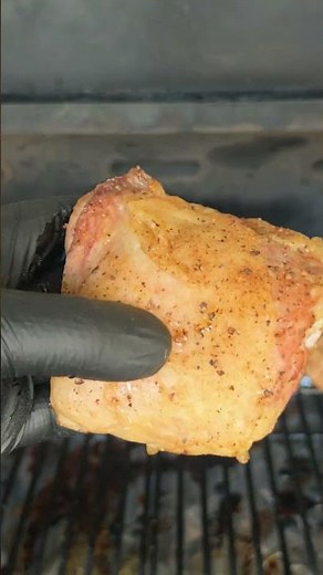 Crispy chicken thighs on a pellet smoker? Yes, please. 😍 #bbq #smokegrill #zgrills #recipe