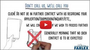 Don't call us, we'll call you.