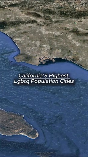 58K views · 498 reactions | California’s Highest LGBTQ Population Cities #california #top10 | Flycam earth | Facebook