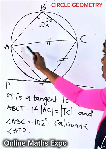 Circle Geometry | How to solve #maths #mathviral #viralmaths #viralfacebookvideo #onlinemaths #mathreels #viralfypシforyoupage | Online Maths Expo