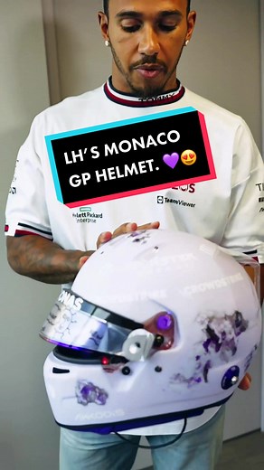 Lewis Hamilton's Limited Edition Purple Crystal Helmet for Monaco Grand Prix