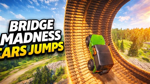 Dancing Cars Jumps And Crashes On The Loop Bridge