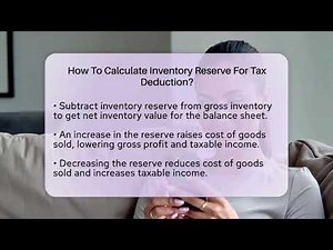 How To Calculate Inventory Reserve For Tax Deduction? - Tax and Accounting Coach