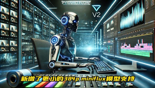 Pyramid Flow V2版 - 8G显存玩的文本生成视频项目 快手联合北大、北邮开发的文生视频AI模型 支持384P@24fps 本地一键整合包下载