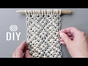 Square Knot Diamond Mesh Pattern Tutorial by Macrame School
