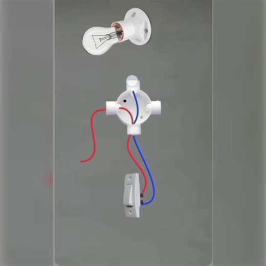 one light One switch wiring diagram #unnaoelectric