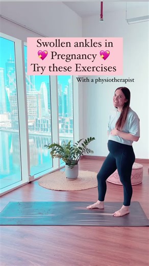 🌟 SWOLLEN ANKLES IN PREGNANCY 🌟 Ohhhh those cankles can be so annoying during pregnancy… here’s some exercises which will help to alleviate the swelling & also can be really helpful for calf cramping too. These can be done every 1-2 hours 🙏🏼☺️. 1. Ankle circles x20 2. Downward dogs marches x20 3. Dynamic calf stretch x 20 each side 4. Elevate feet - in sitting/lying down as much as possible 5. HYDRATION 💦💦 ❤️Cold water submersion ❤️ Massage ❤️ Compression socks ❤️ Rest & elevate the feet ❤