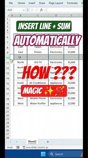 INSTANTLY Group and Sum in Excel with This 1-Second Trick? #excel #shots