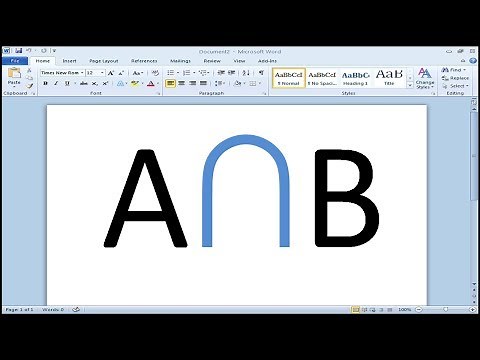 How to type intersection symbol in Word